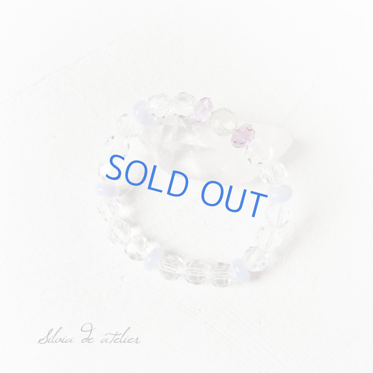 画像2: 【癒し・浄化】高品質ブルーレースアゲート クリスタル　パワーストーンブレスレット (2)