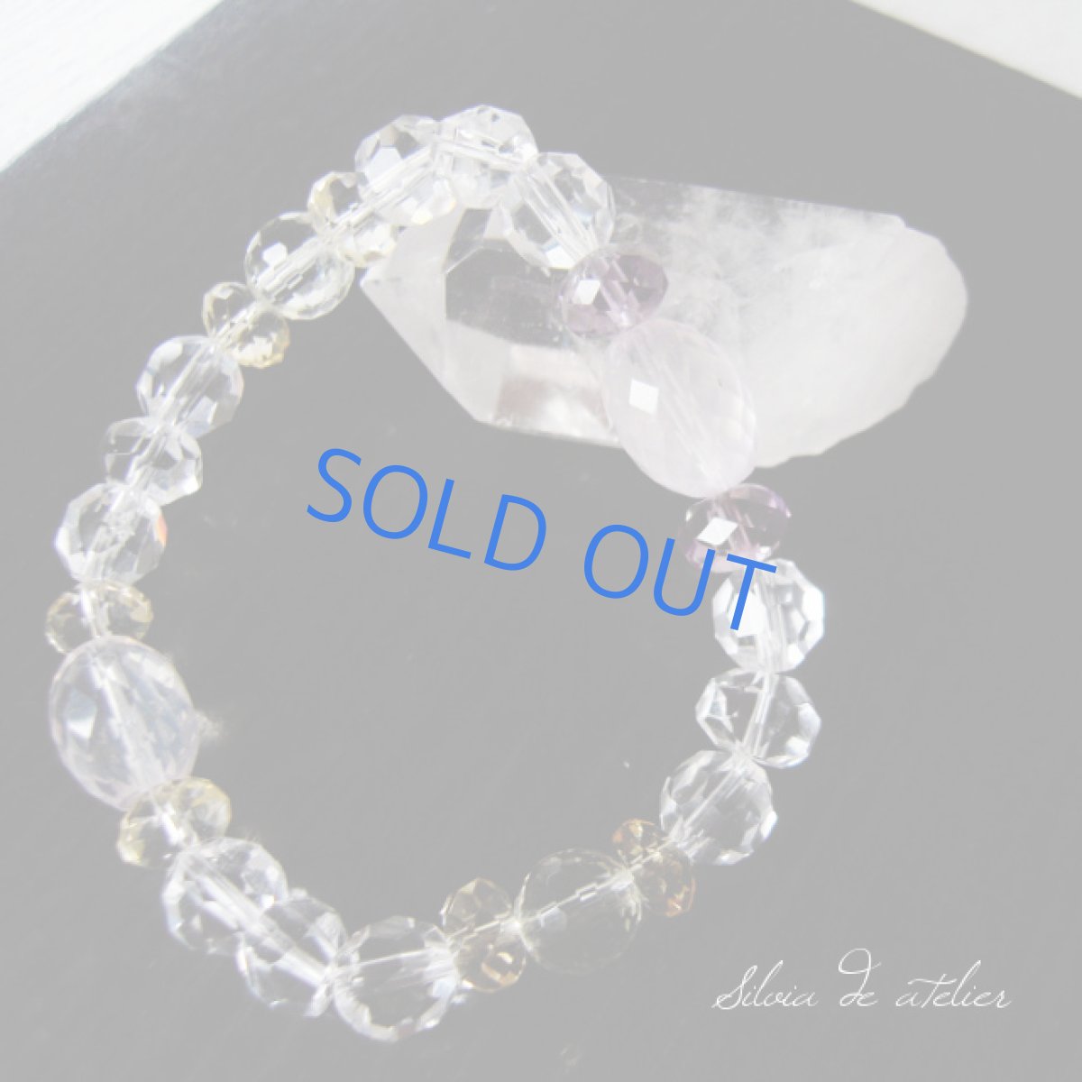 画像2: 高品質ローズクォーツ＆シトリン＆クリスタル　パワーストーンブレスレット (2)