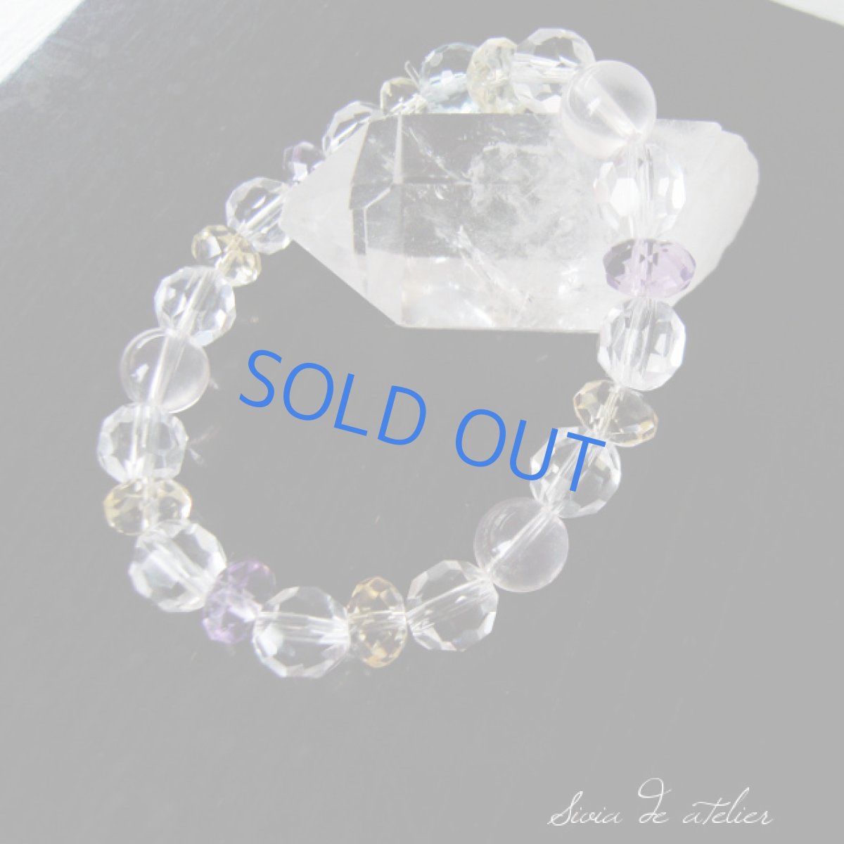 画像2: SALE対象外【仕事・良縁・金運】高品質ブルートパーズ&シトリン&クリスタル パワーストーンブレスレット (2)