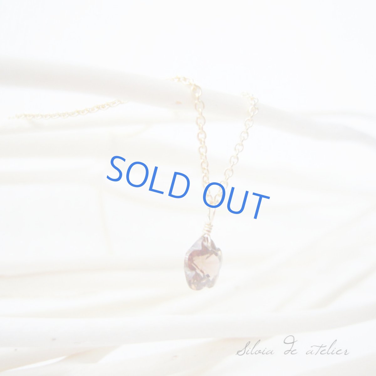 画像5: 天然ブラウンジルコン フラワーカット 14kgfネックレス (5)