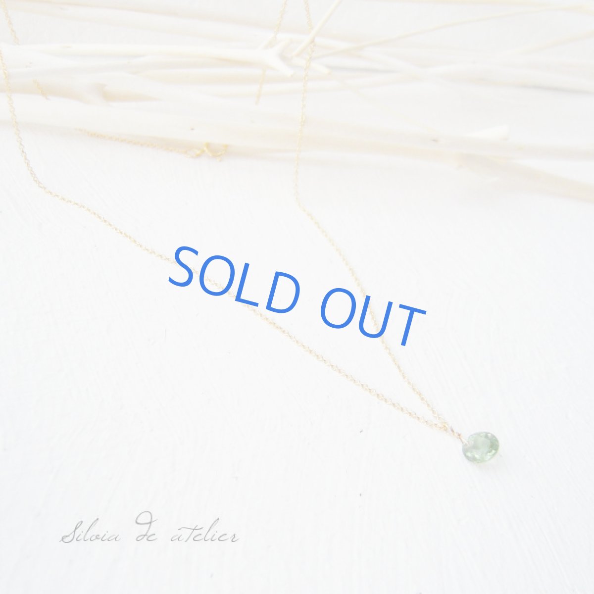 画像3: グリーンアパタイト　ラウンドジェム　14kgfネックレス (3)