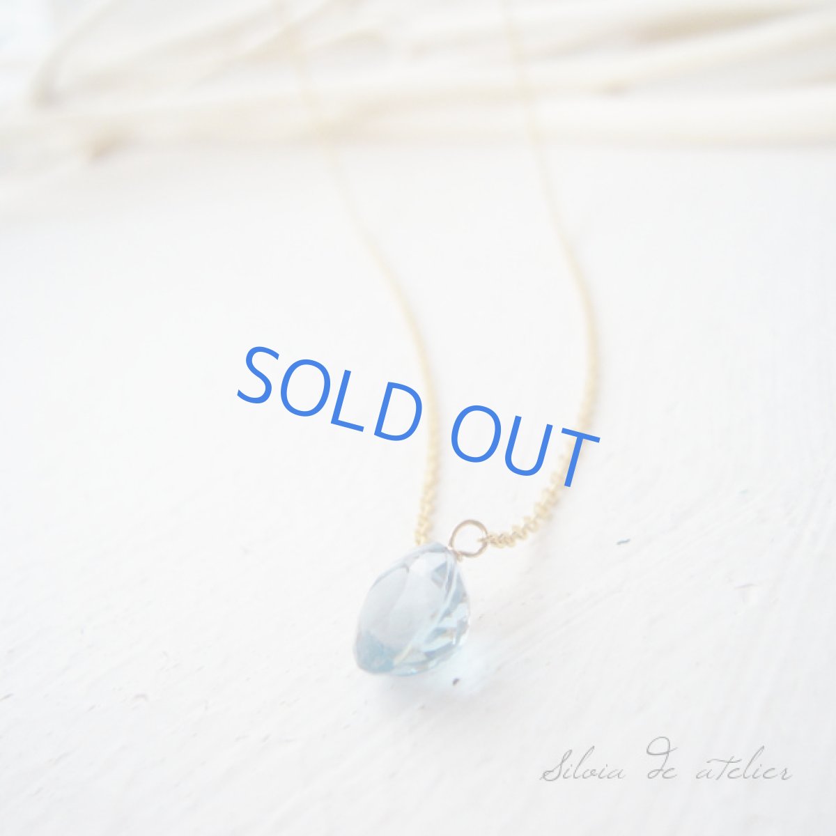 画像3: 宝飾用ルース ロンドンブルートパーズ ラウンドジェム 14kgfネックレス (3)