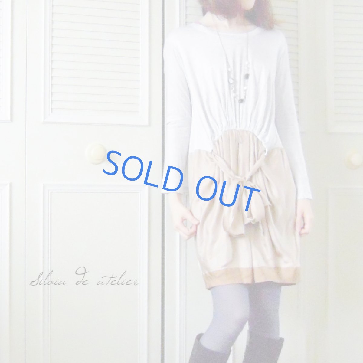 画像3: スモーキークォーツタンブル×淡水パール　コパーカラー　ロングネックレス (3)