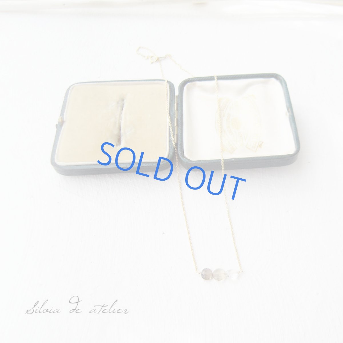 画像4: スモーキークォーツ×トルマリン 3ストーンコイン 14kgfネックレス (4)