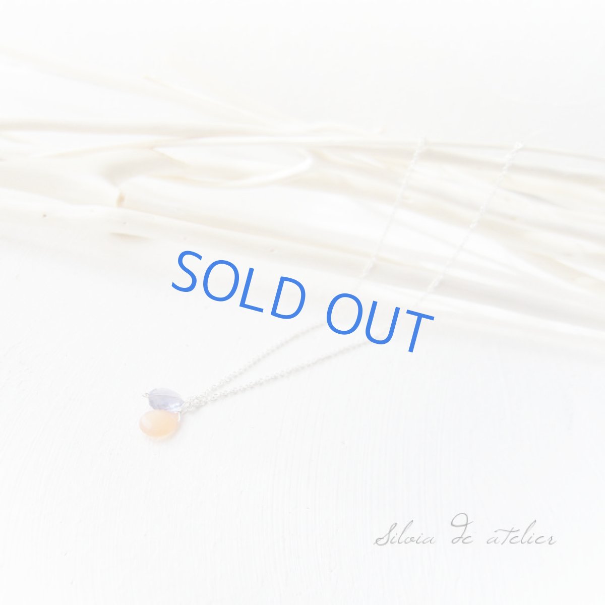 画像4: アイオライトタンブル×オレンジムーンストーン silver925ネックレス (4)