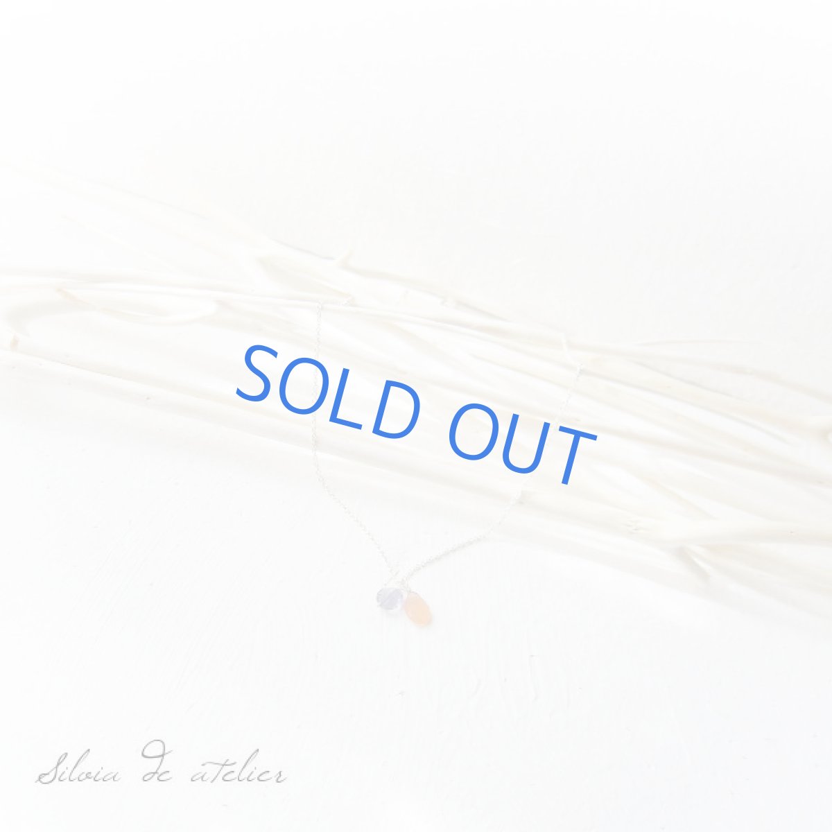 画像5: アイオライトタンブル×オレンジムーンストーン silver925ネックレス (5)