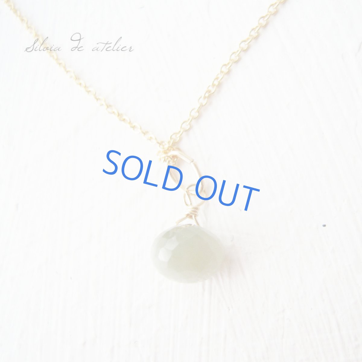 画像3: グリーンクォーツキャッツアイ×淡水パールチャーム 14kgfネックレス (3)