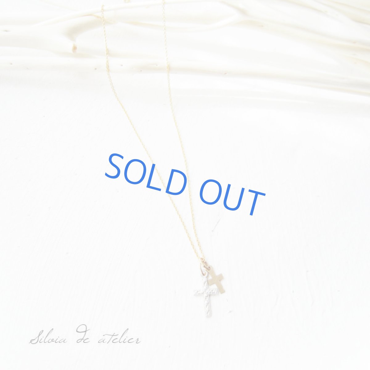 画像4: チャーム式 ダブルクロス 14kgfネックレス (4)