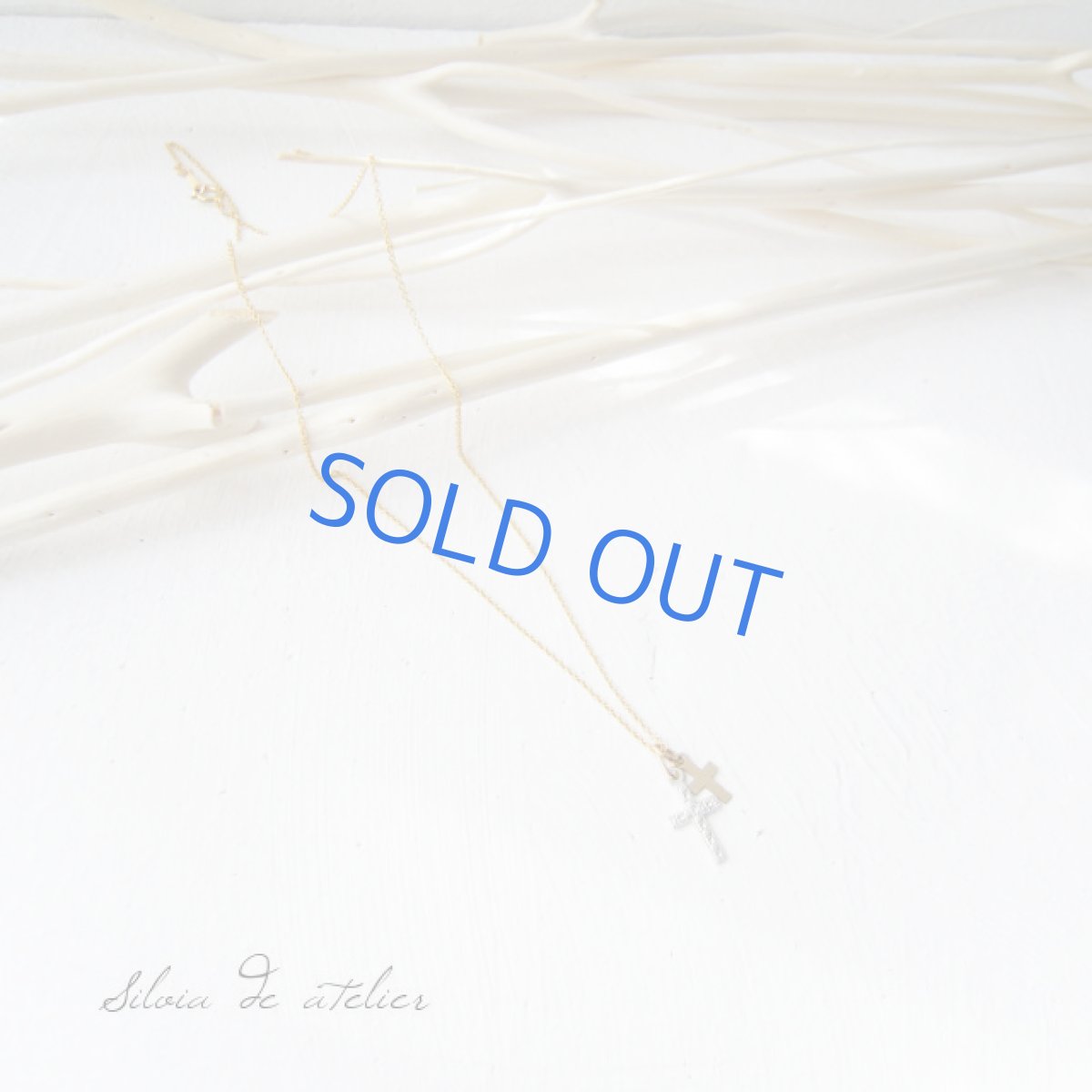 画像2: チャーム式 ダブルクロス 14kgfネックレス (2)