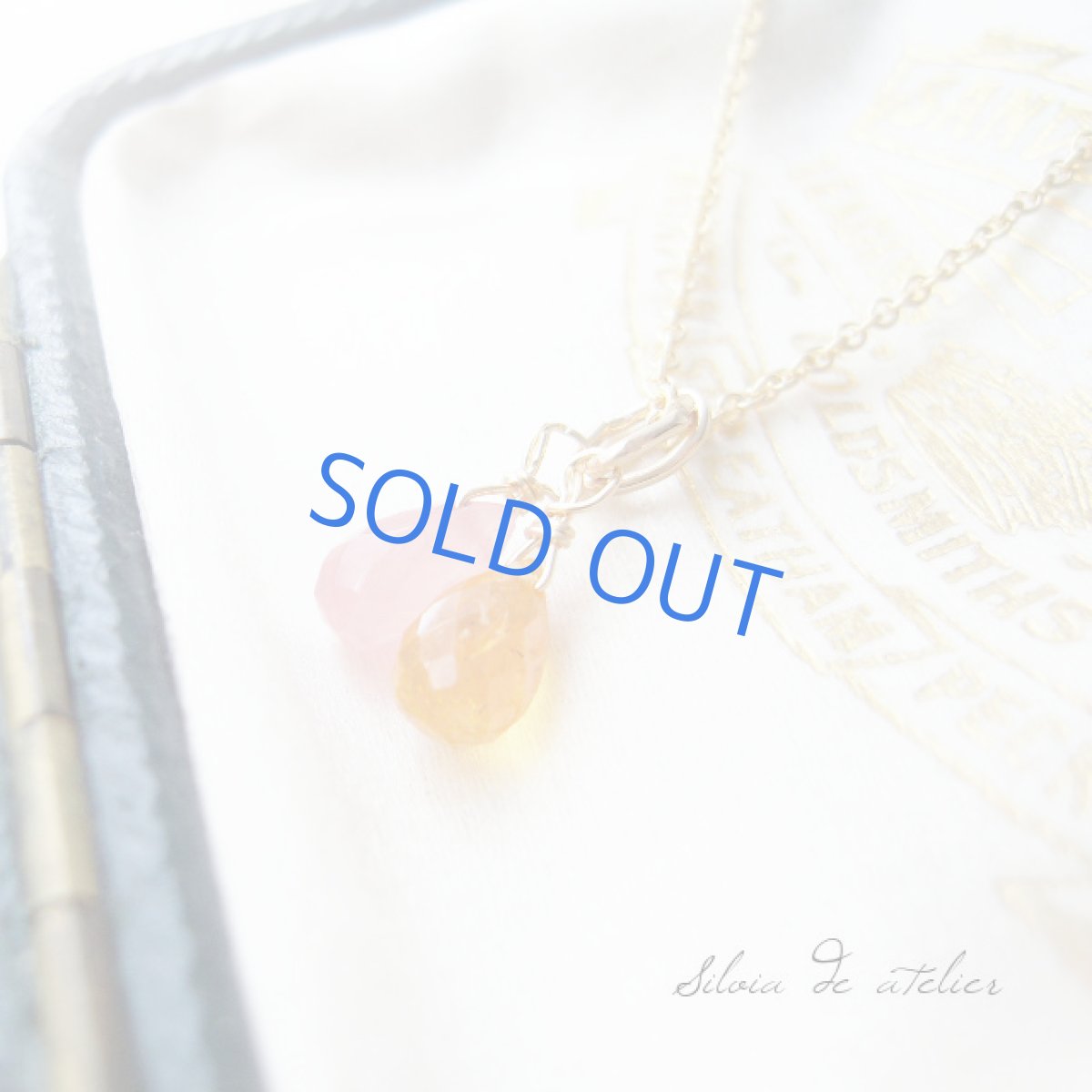 画像3: ピンクカルセドニー&インカローズ&マンダリンガーネット チャーム 14kgfネックレス (3)