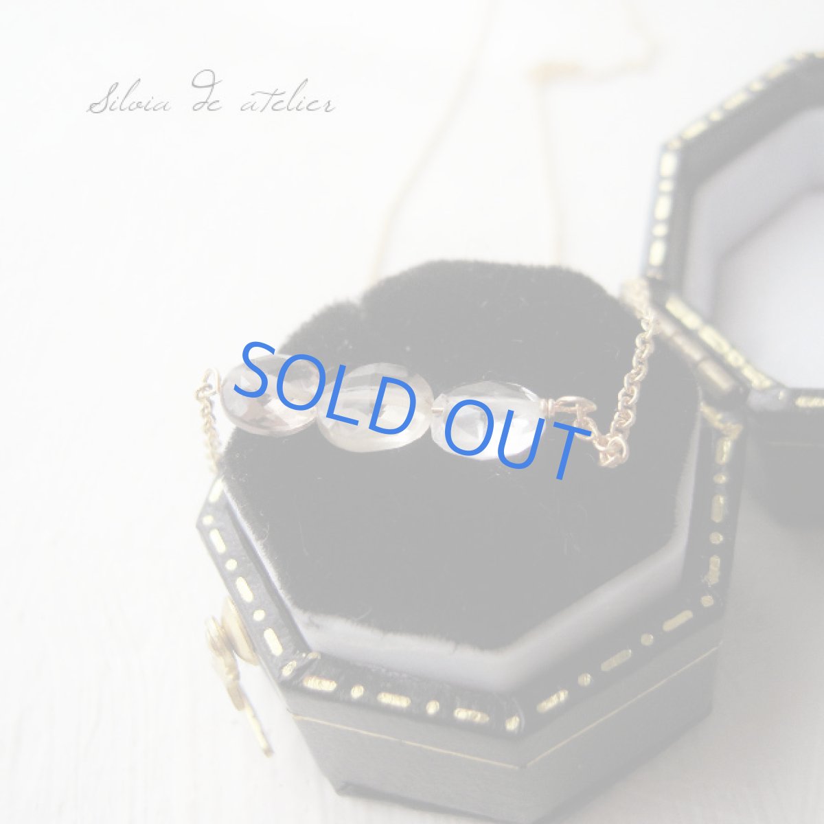 画像3: スモーキークォーツ×トルマリン 3ストーンコイン 14kgfネックレス (3)