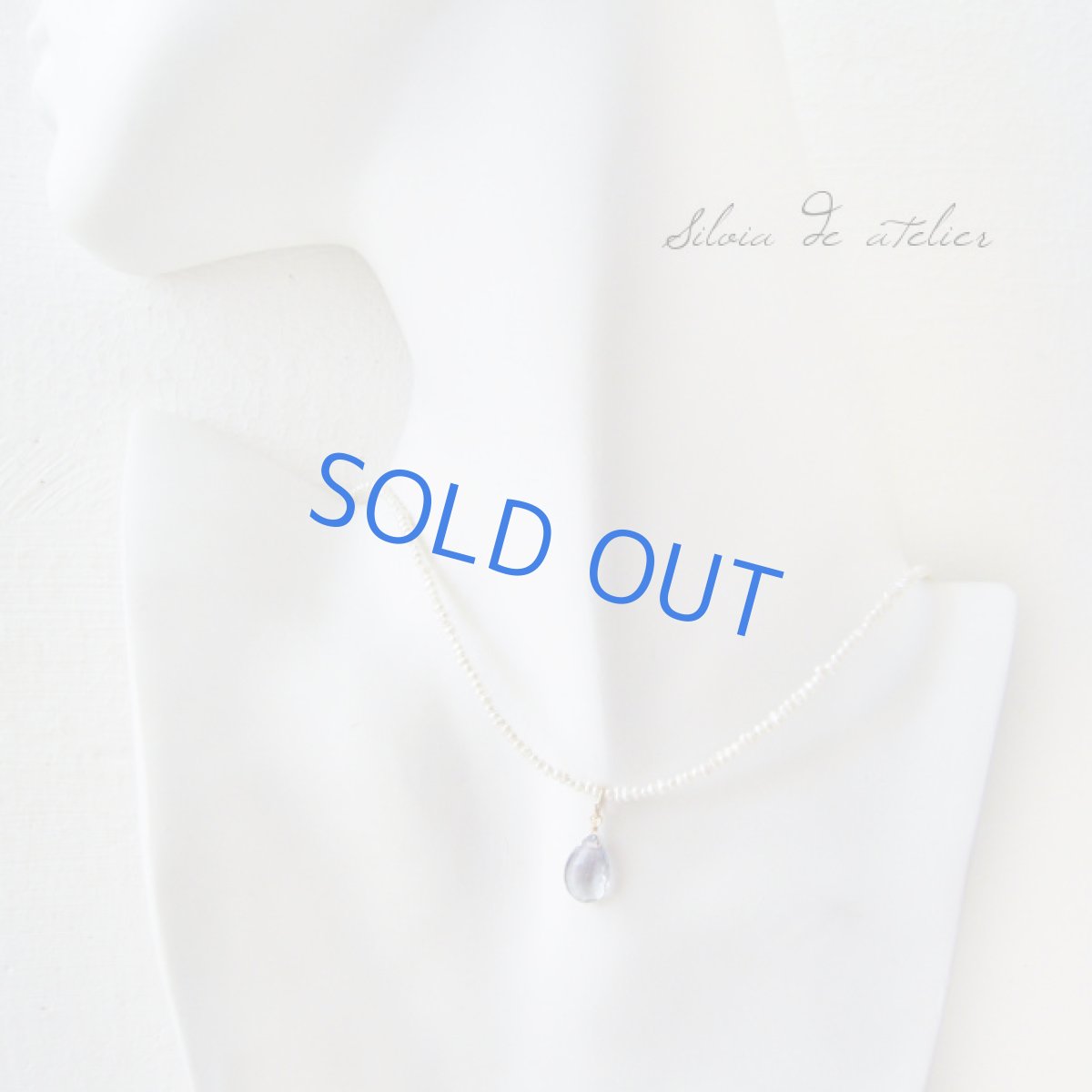 画像4: 宝石質フローライトペアシェイプ ケシパールショートネックレス (4)