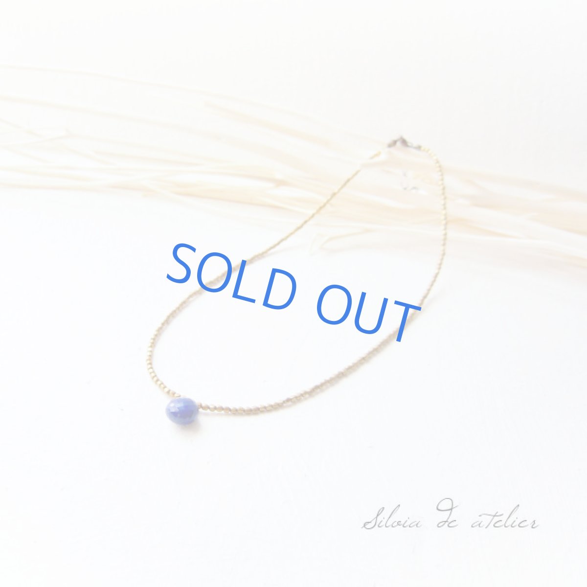 画像5: 大粒ラピスラズリマロンドロップ メタルビーズショートネックレス (5)