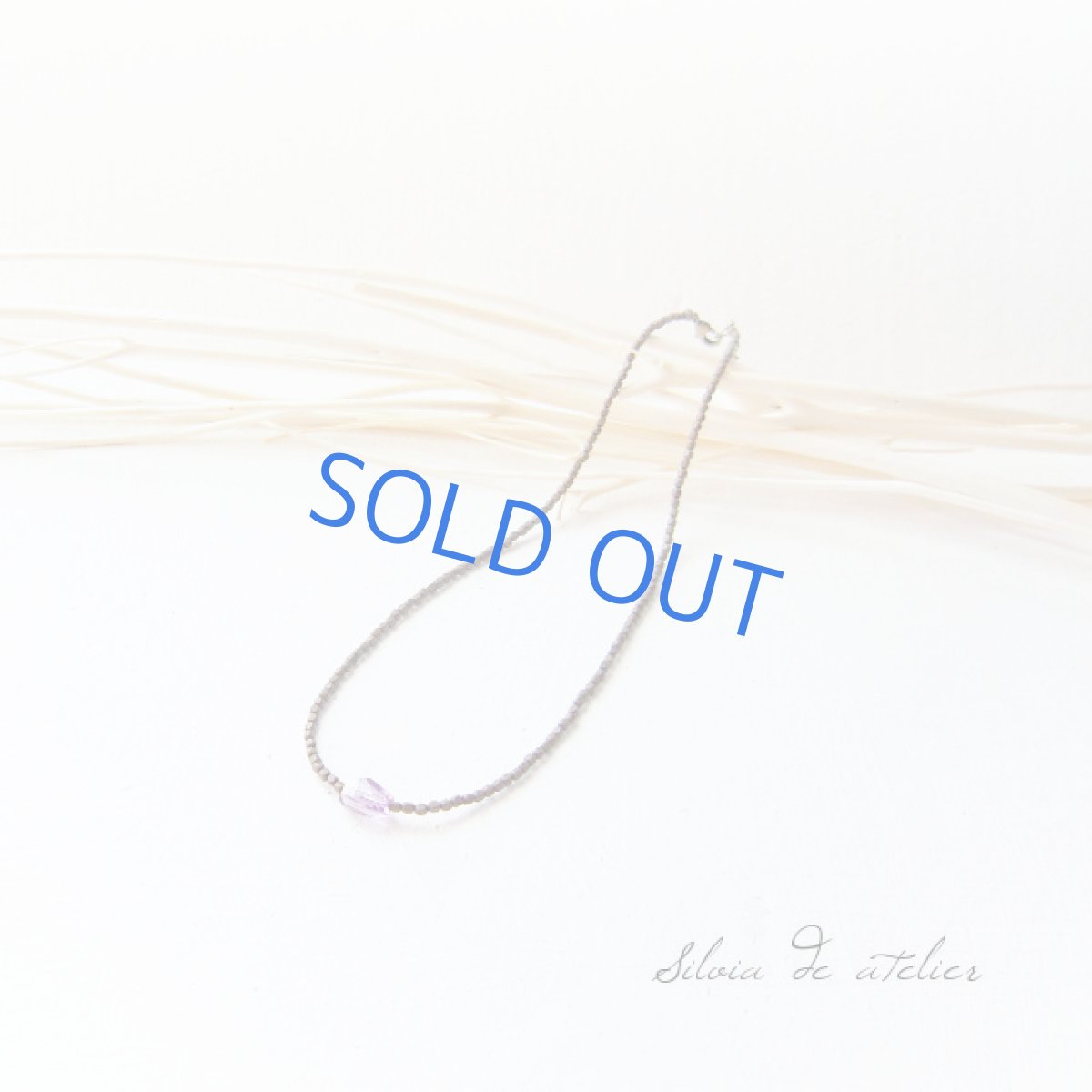 画像5: 宝石質天然石タンブルアメジスト メタルビーズショートネックレス (5)