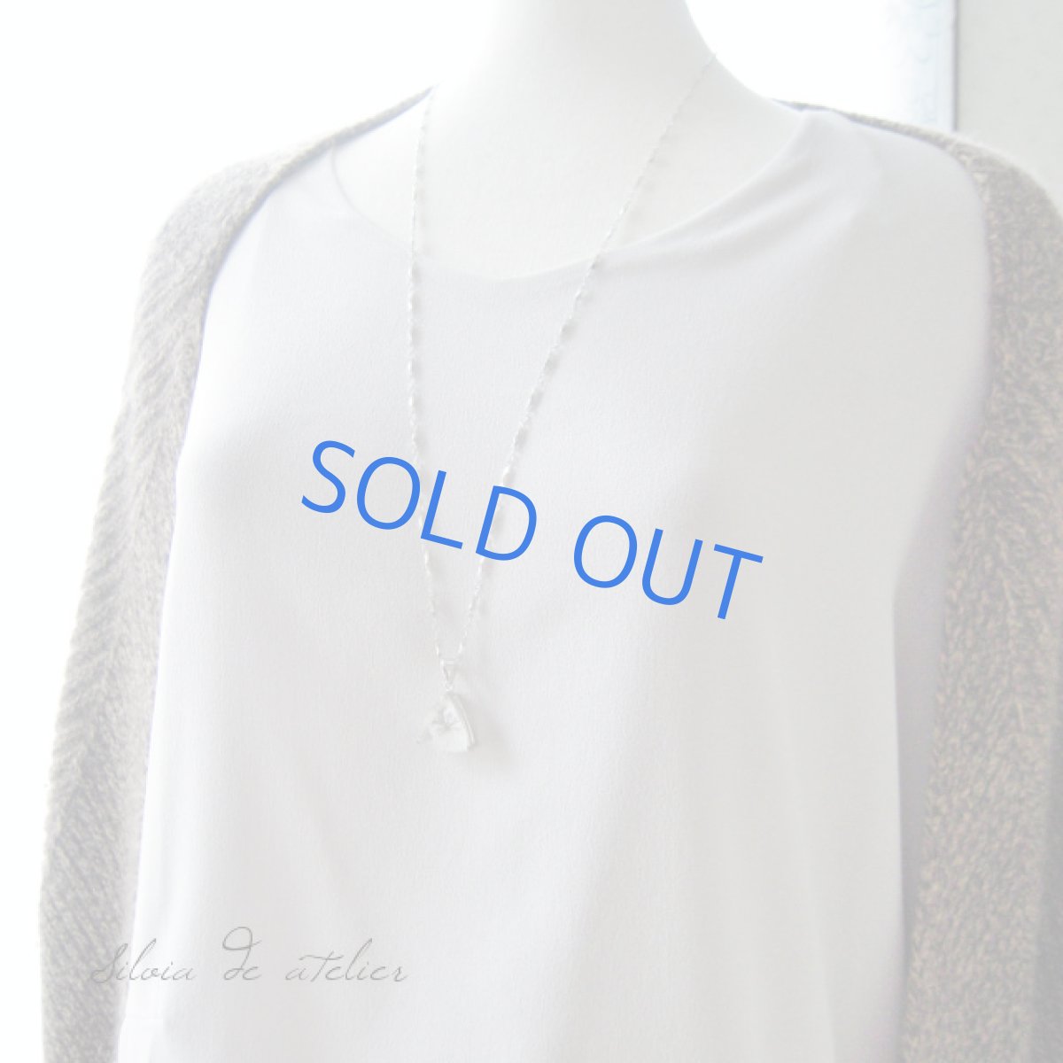 画像4: 【hanabi-triangle】AAAデンドリティッククォーツ シルバーネックレス (4)