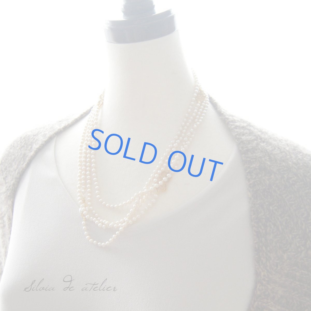 画像4: デッドストックJAPANヴィンテージ ベビーピンクパール 多連使いスーパーロングネックレス (4)