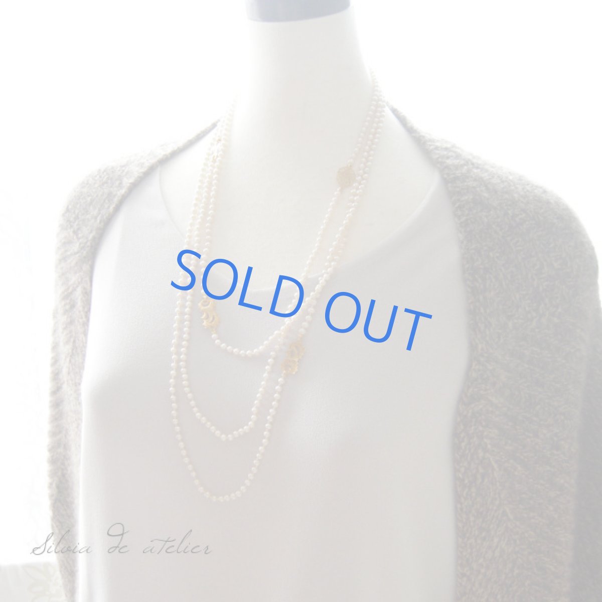 画像3: デッドストックJAPANヴィンテージ ベビーピンクパール 多連使いスーパーロングネックレス (3)