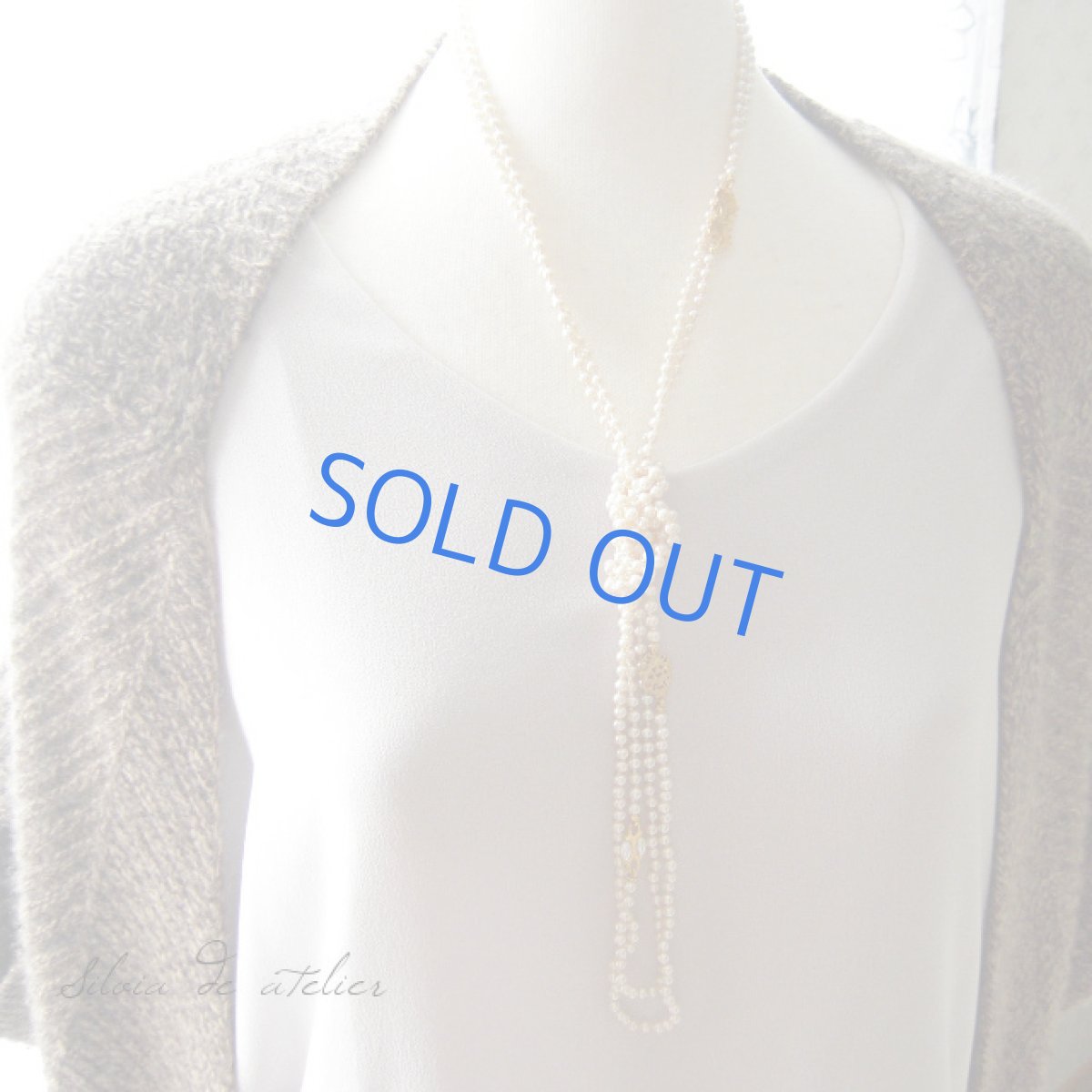 画像5: デッドストックJAPANヴィンテージ ベビーピンクパール 多連使いスーパーロングネックレス (5)