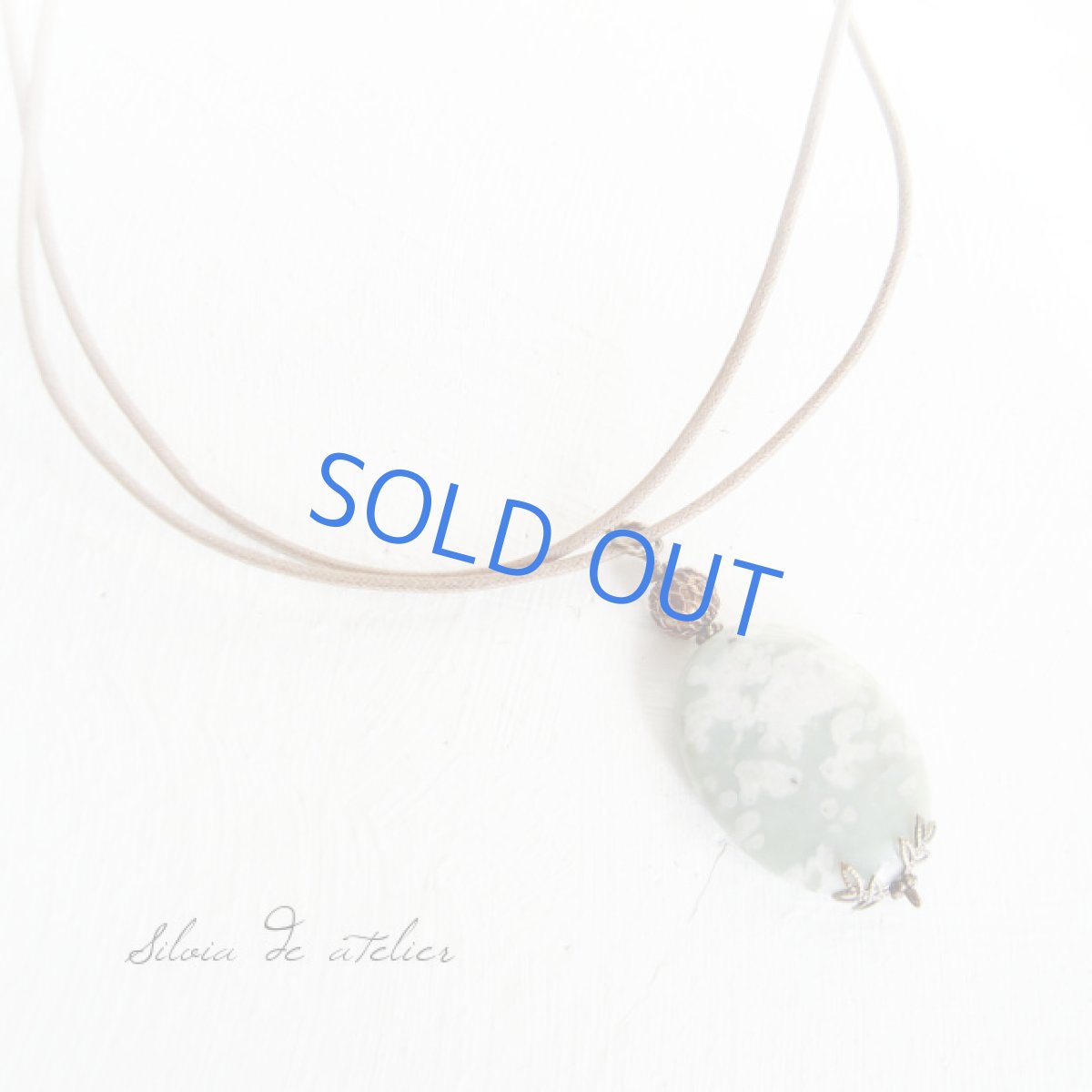 画像4: 大粒ネフライトインカルサイト コード ネックレス (4)