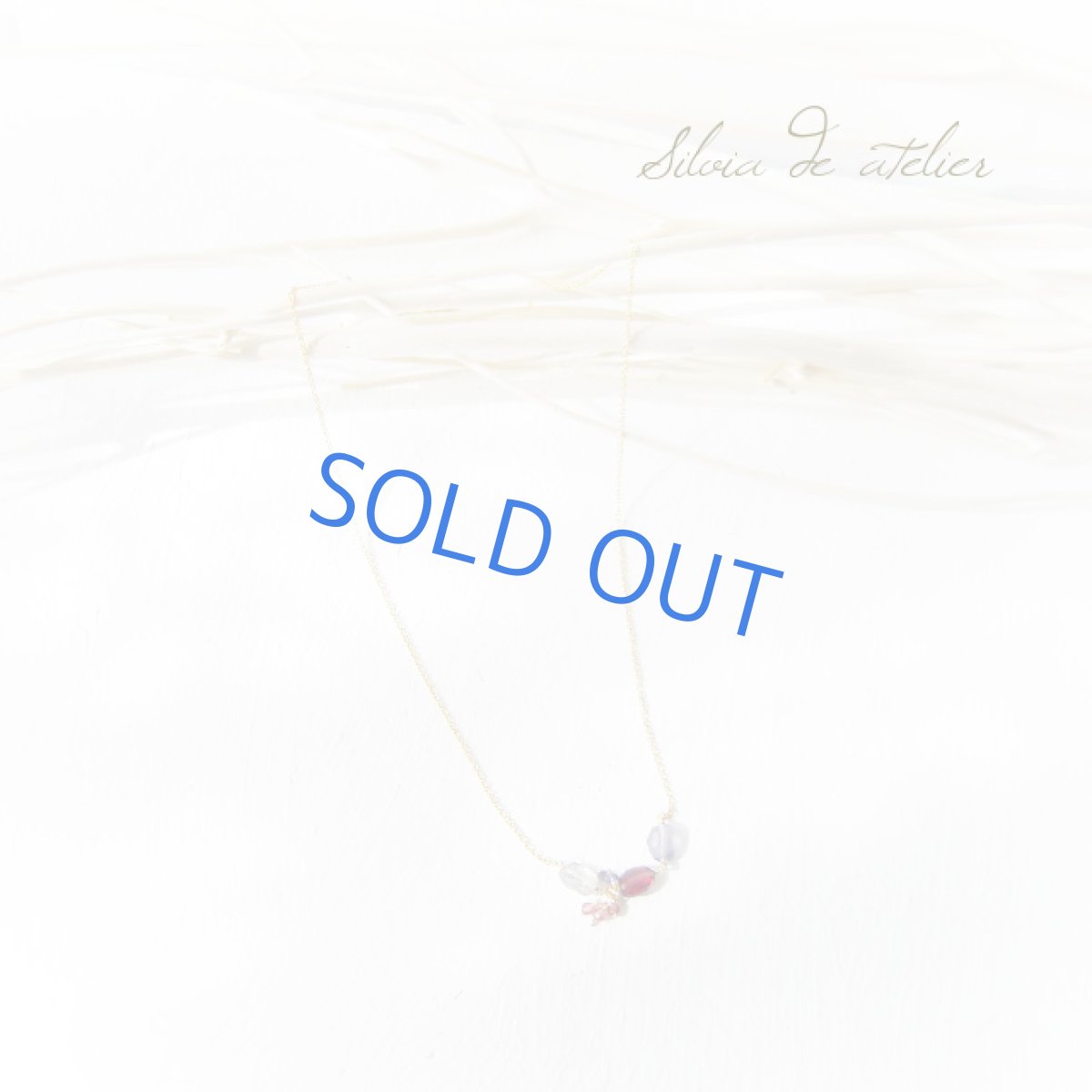 画像3: ガーネット&アイオライト&ラブラドライト 14kgfネックレス (3)