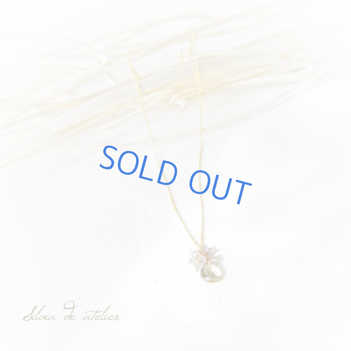 画像3: オリーブクォーツマロン ラブラドライト 14kgfネックレス (3)