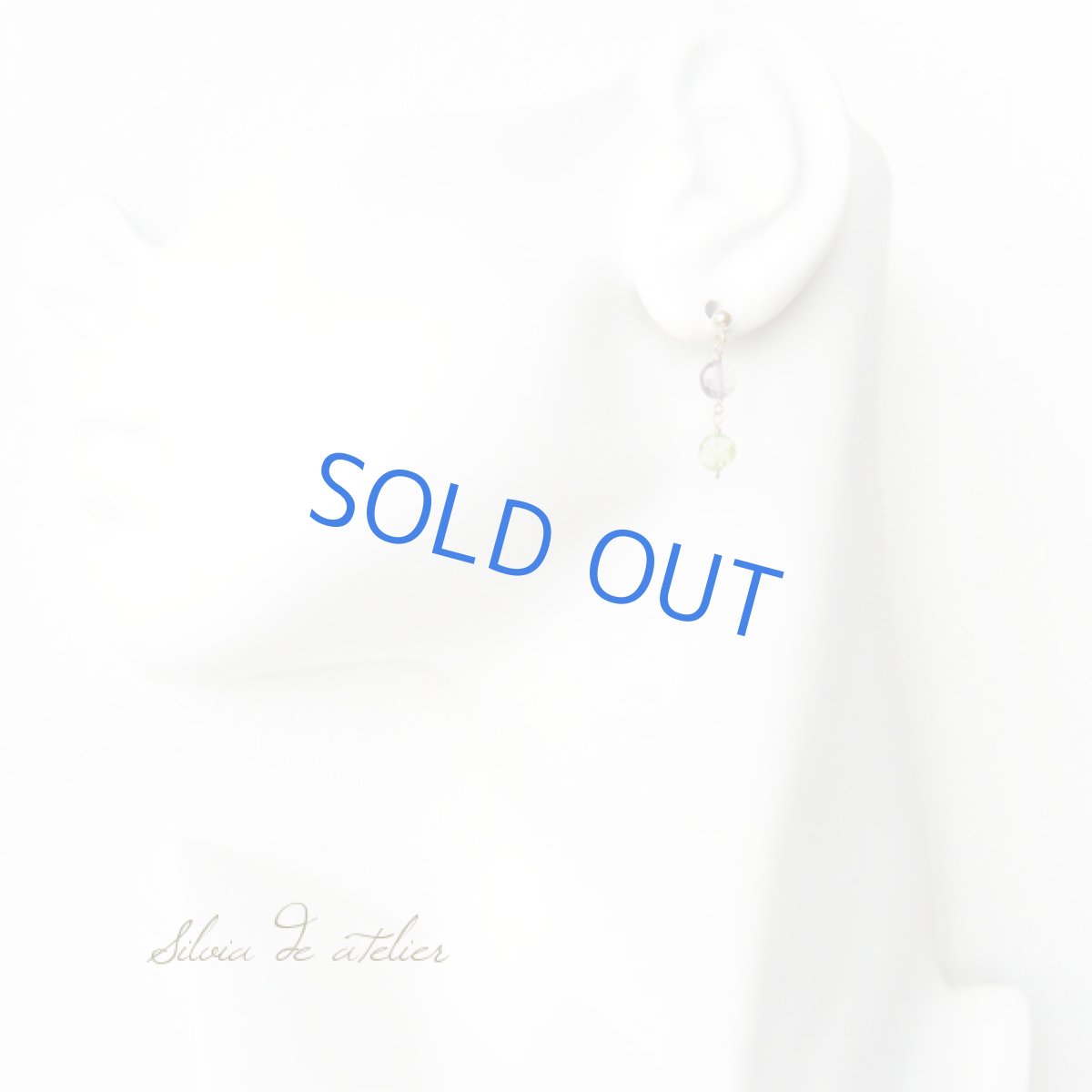 画像3: ペリドット&アメジスト コインカット 14kgfピアス (3)