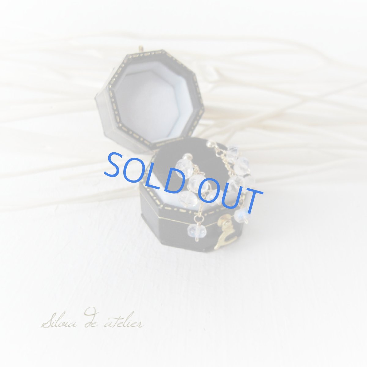 画像4: AAAランク レインボームーンストーンフリンジ 14kgfポストピアス (4)