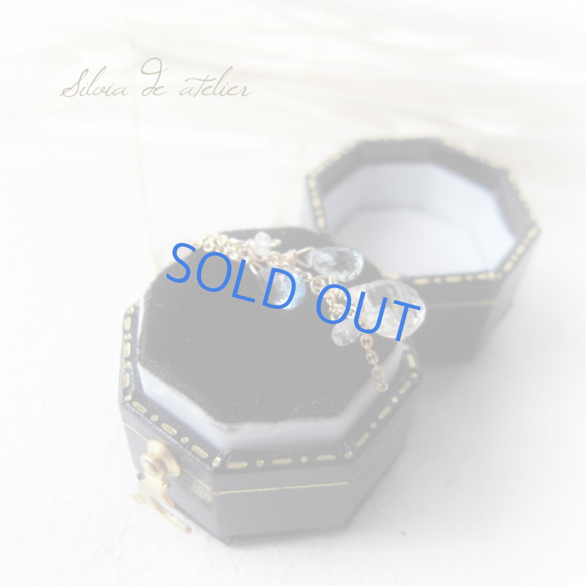 画像2: スキャポライト&グリーンクォーツ ドロップライン 14kgfネックレス (2)