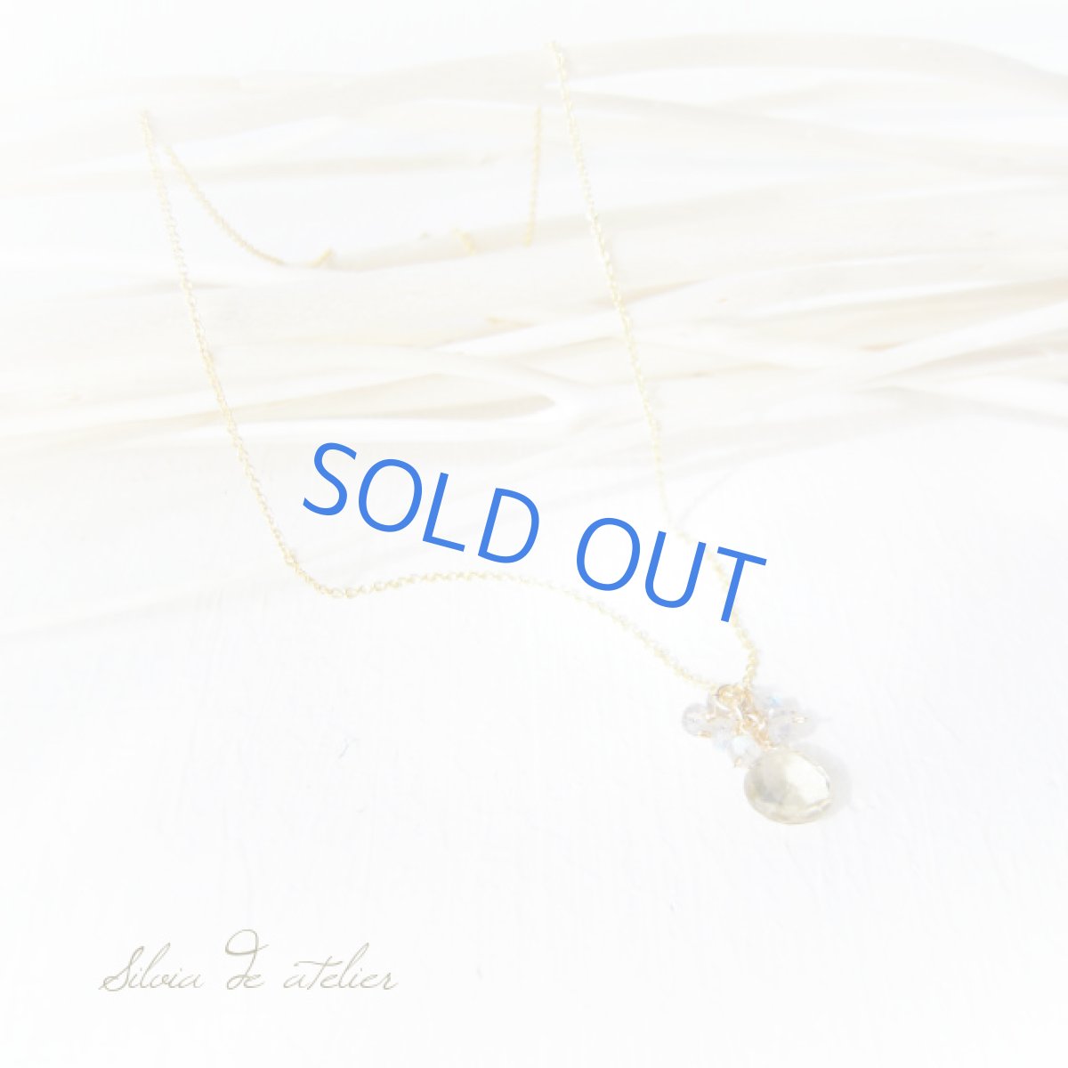 画像5: オリーブクォーツマロン ラブラドライト 14kgfネックレス (5)