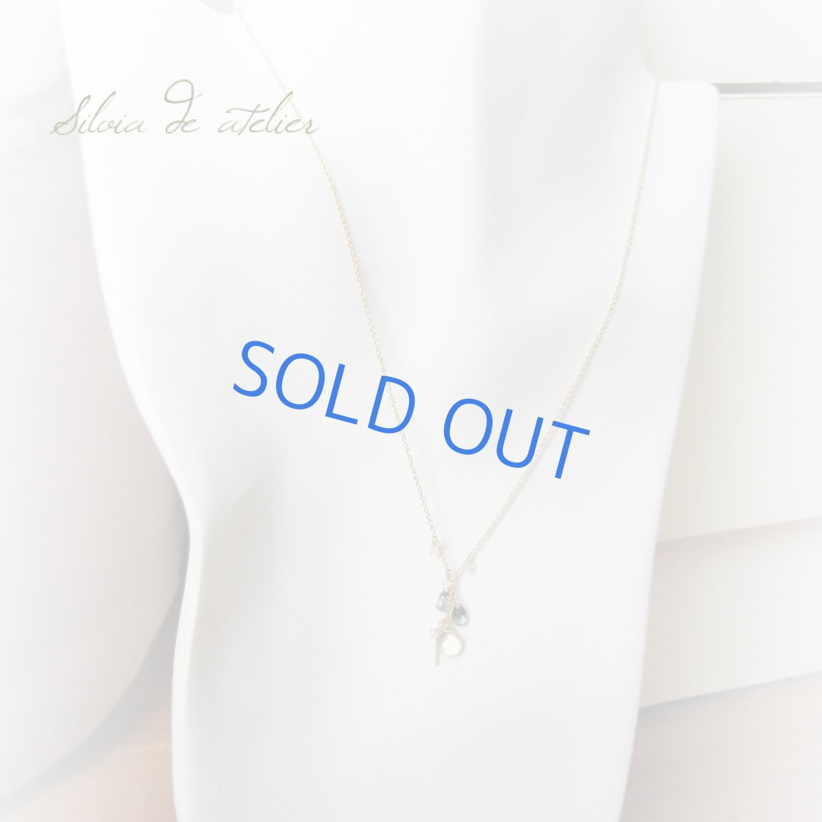 画像4: スキャポライト&グリーンクォーツ ドロップライン 14kgfネックレス (4)