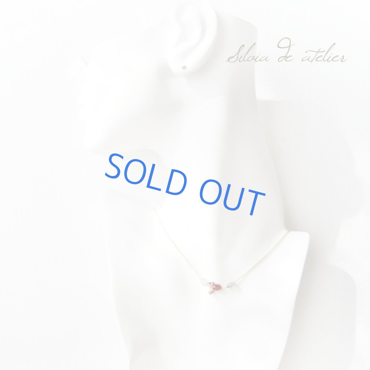 画像5: ガーネット&アイオライト&ラブラドライト 14kgfネックレス (5)