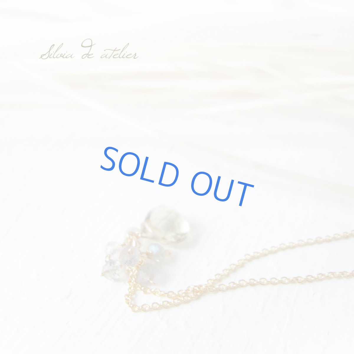 画像2: オリーブクォーツマロン ラブラドライト 14kgfネックレス (2)