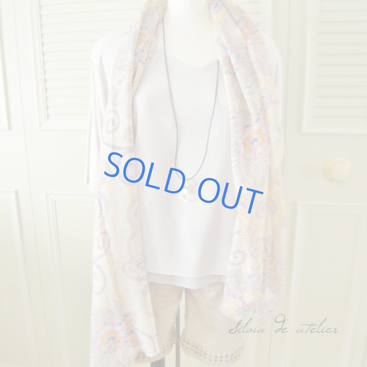 画像4: SELECT☆グリーン アジアン柄 フンワリストール (4)