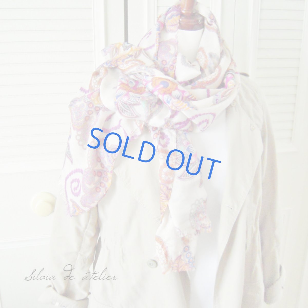 画像4: 【残り1】SELECT☆ピンク アジアン柄 フンワリストール (4)