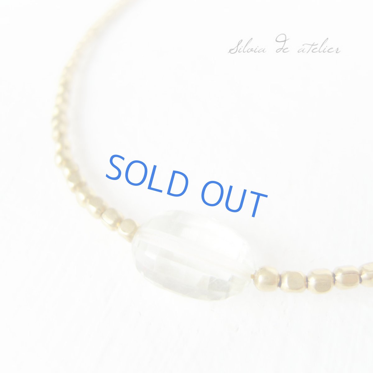 画像2: グリーンアメジストオーバルカット　アンティークゴールドメタルビーズショートネックレス (2)