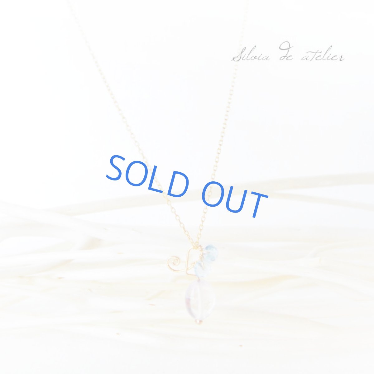 画像4: ロンドンブルートパーズ&ピンクアメジストスムース 音符風チャーム 14kgfネックレス (4)