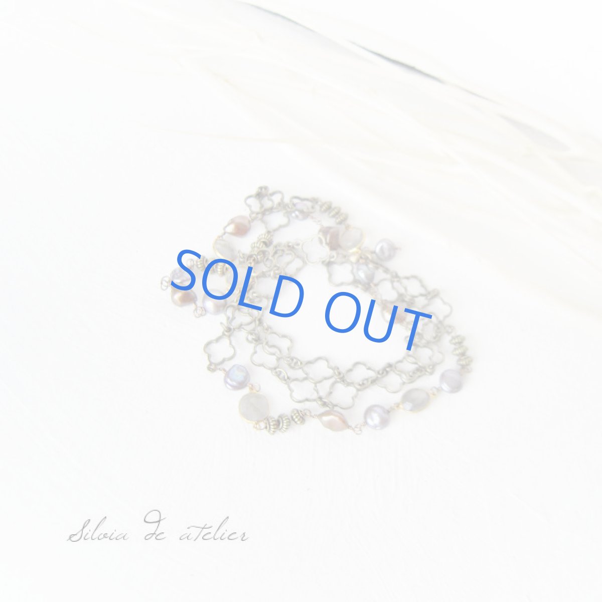 画像2: 6WAY ラブラドライト＆パール　アンティークゴールドロングネックレス (2)