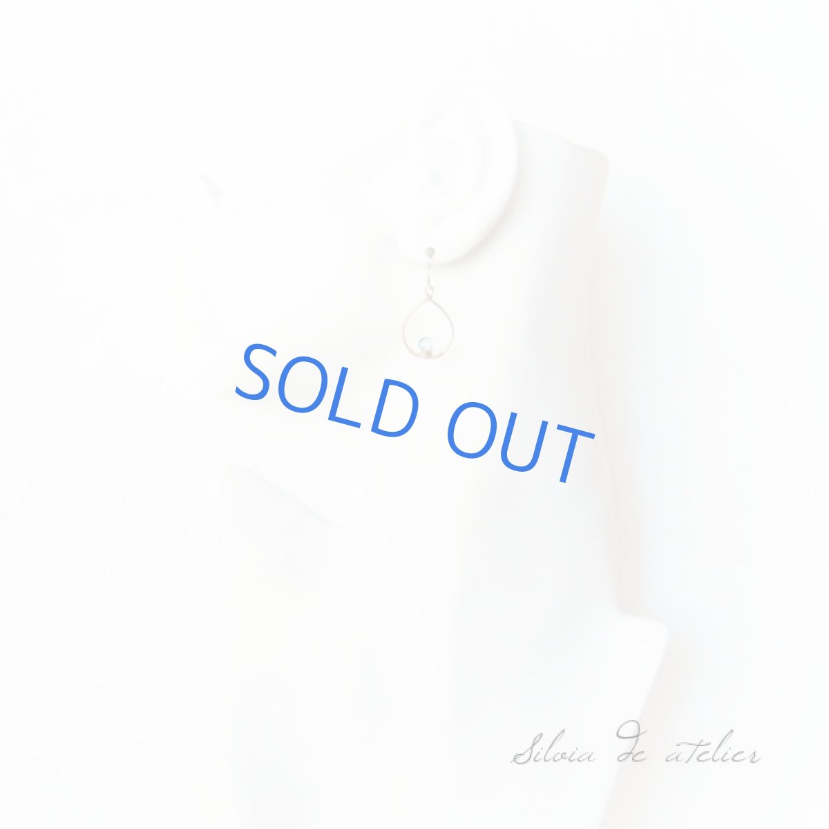 画像4: ロンドンブルートパーズ　ミニティアドロップ　14kgfフックピアス (4)