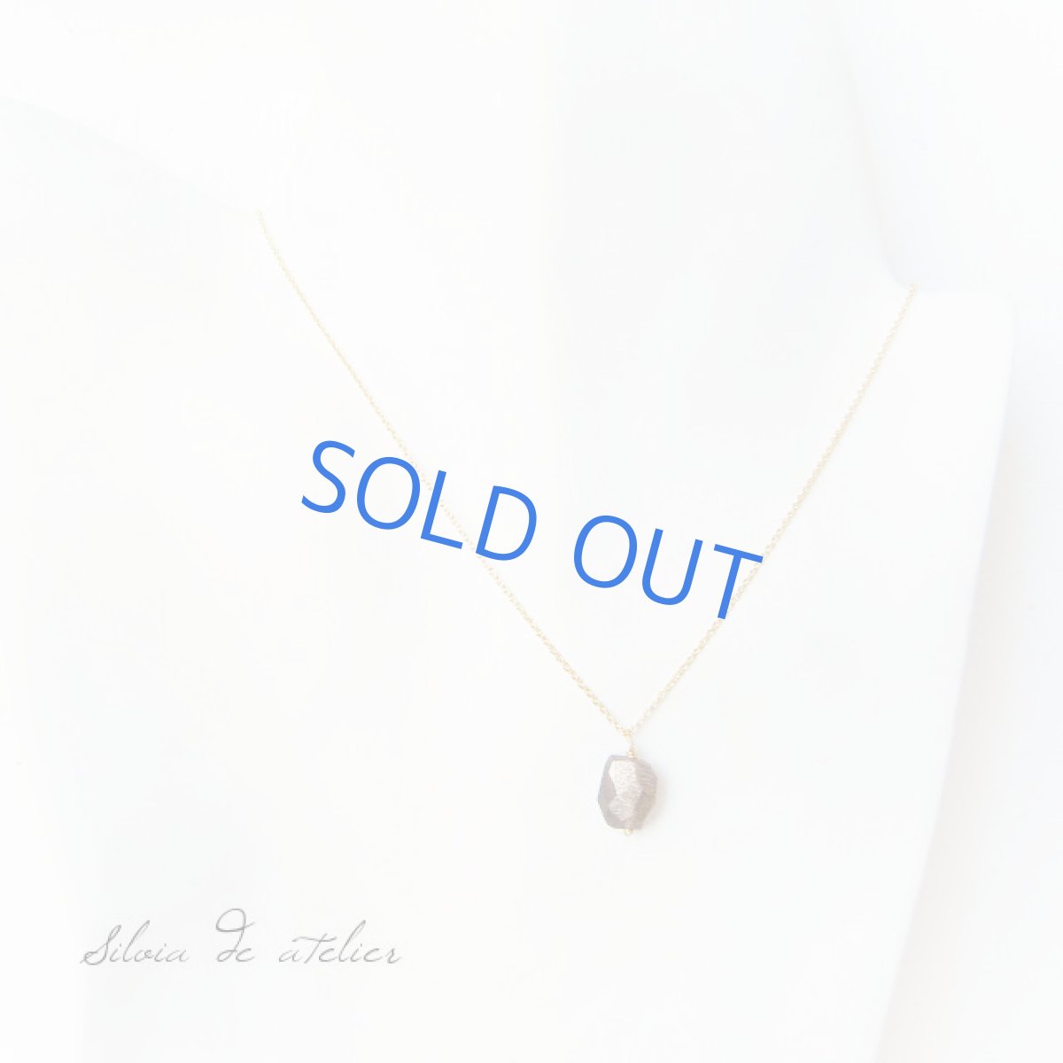 画像3: ブラックシャイン ブラックムーンストーンタンブル 14kgfネックレス(アジャスター付) (3)