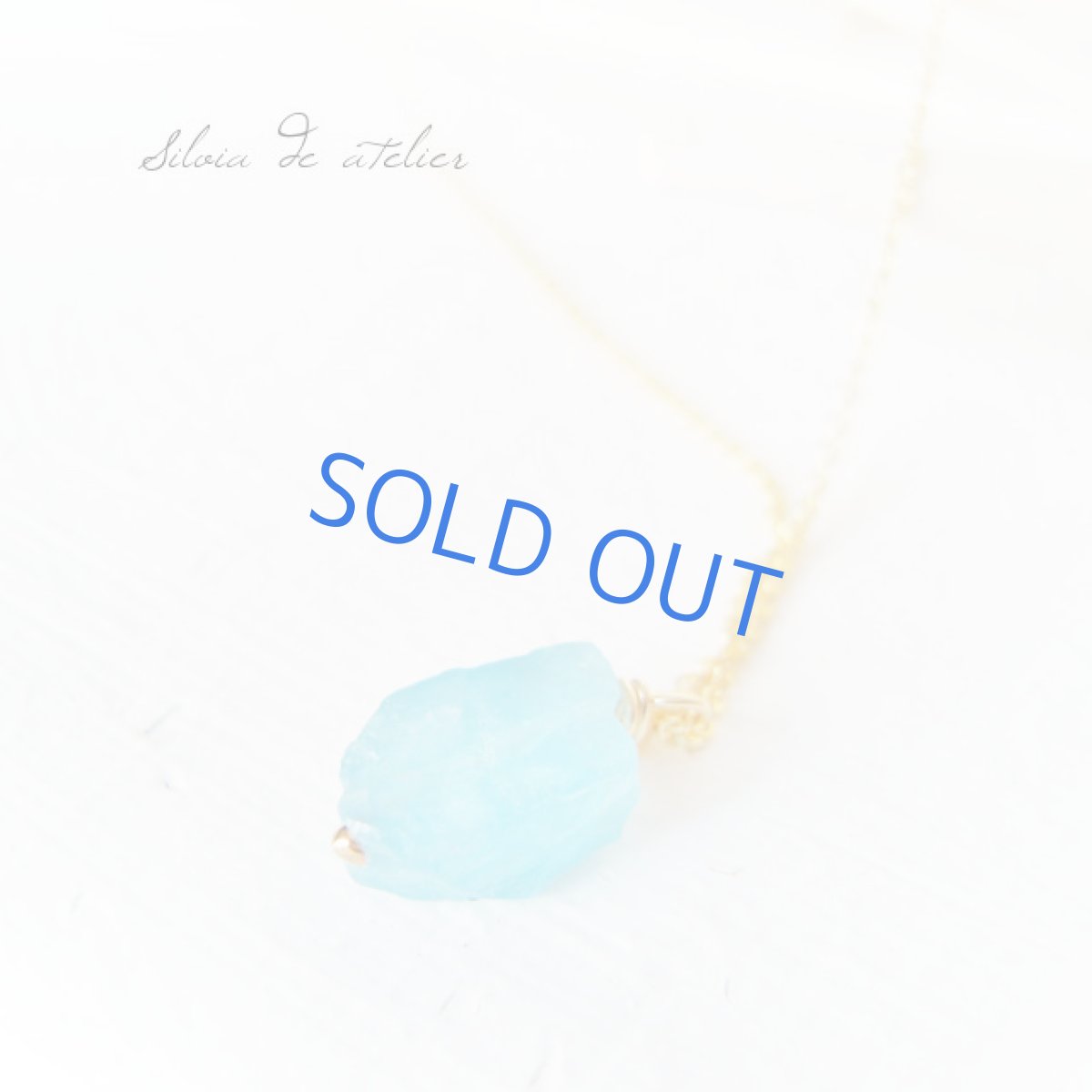 画像3: ブルーアパタイト ラフロックタンブル 14kgfネックレス(アジャスター付) (3)