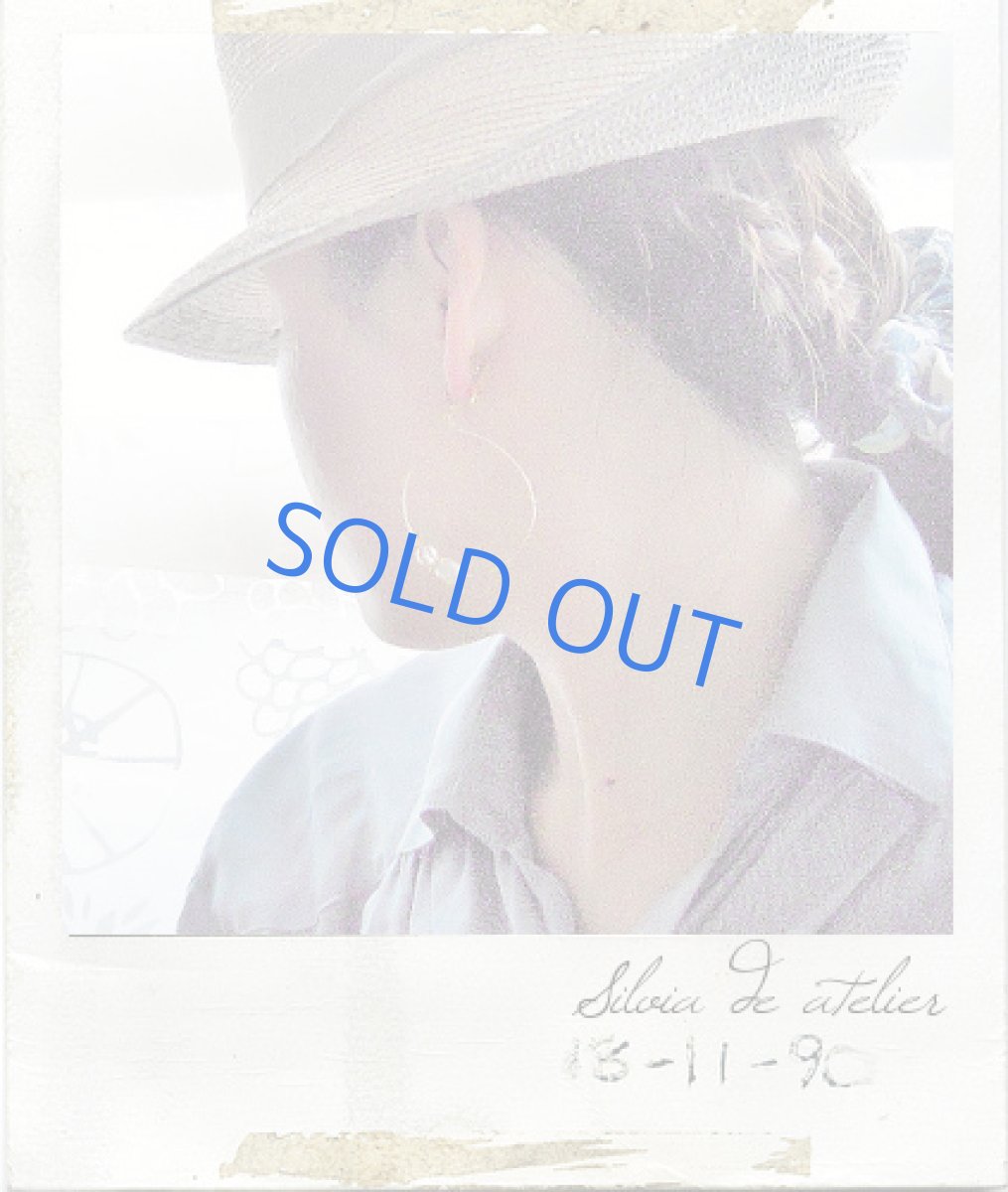 画像5: プレナイト　ティアドロップフープ　ピアス風イヤリング(ピアスへの変更可・無料) (5)