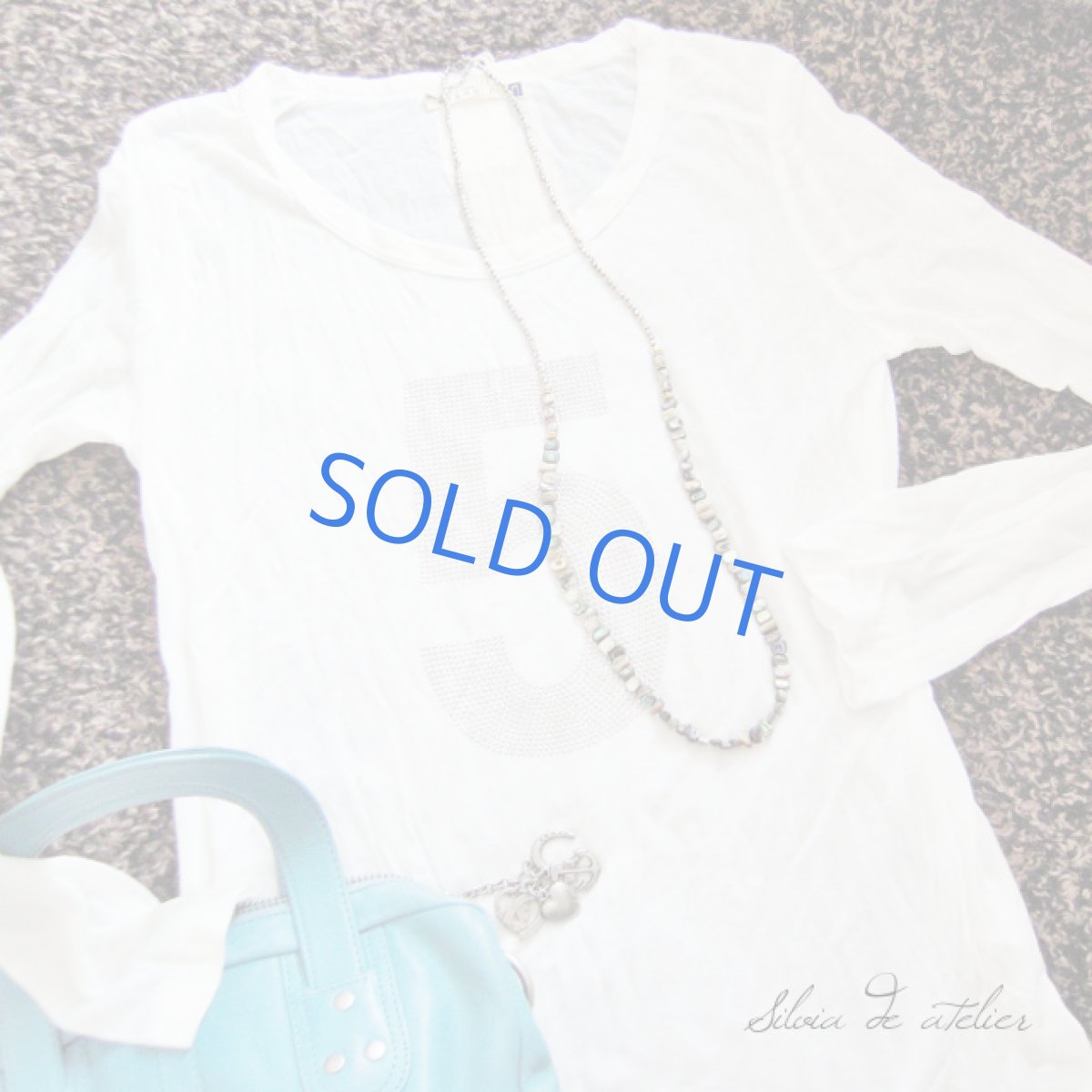 画像5: アバロンシェル アンティークシルバーロングネックレス (5)