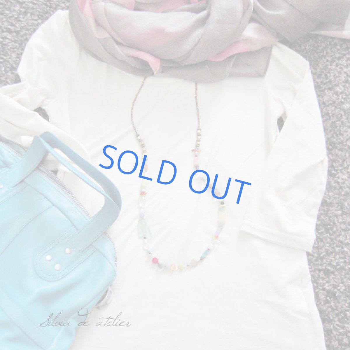 画像4: 天然石ミックス アンティークゴールドロングネックレス (4)