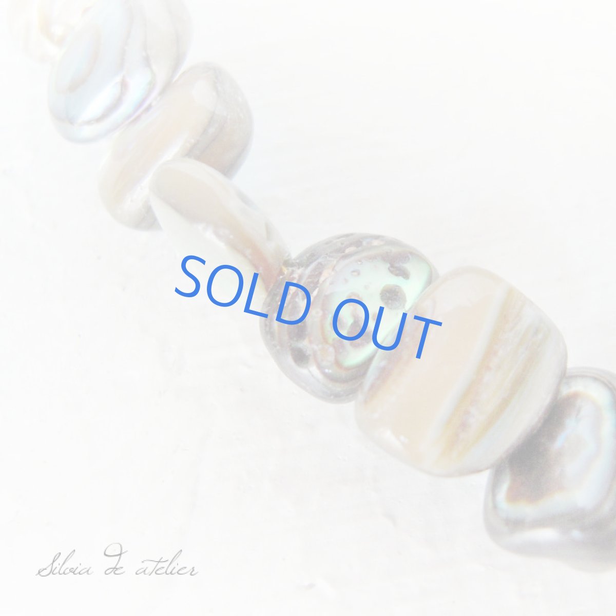 画像3: アバロンシェル アンティークシルバーロングネックレス (3)