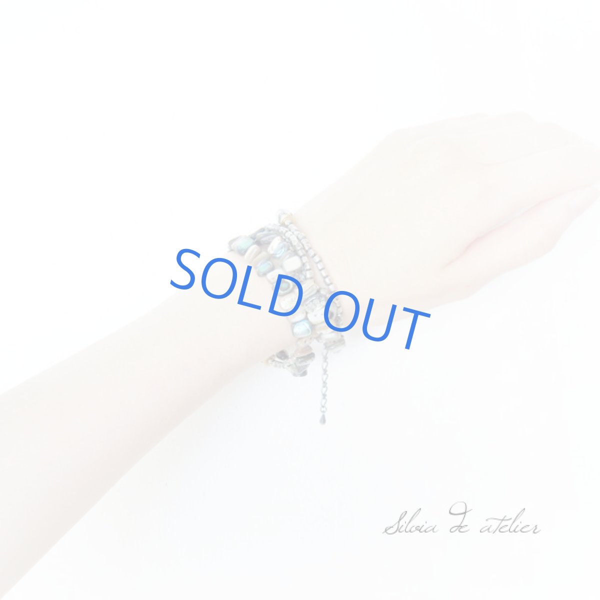 画像4: アバロンシェル アンティークシルバーロングネックレス (4)