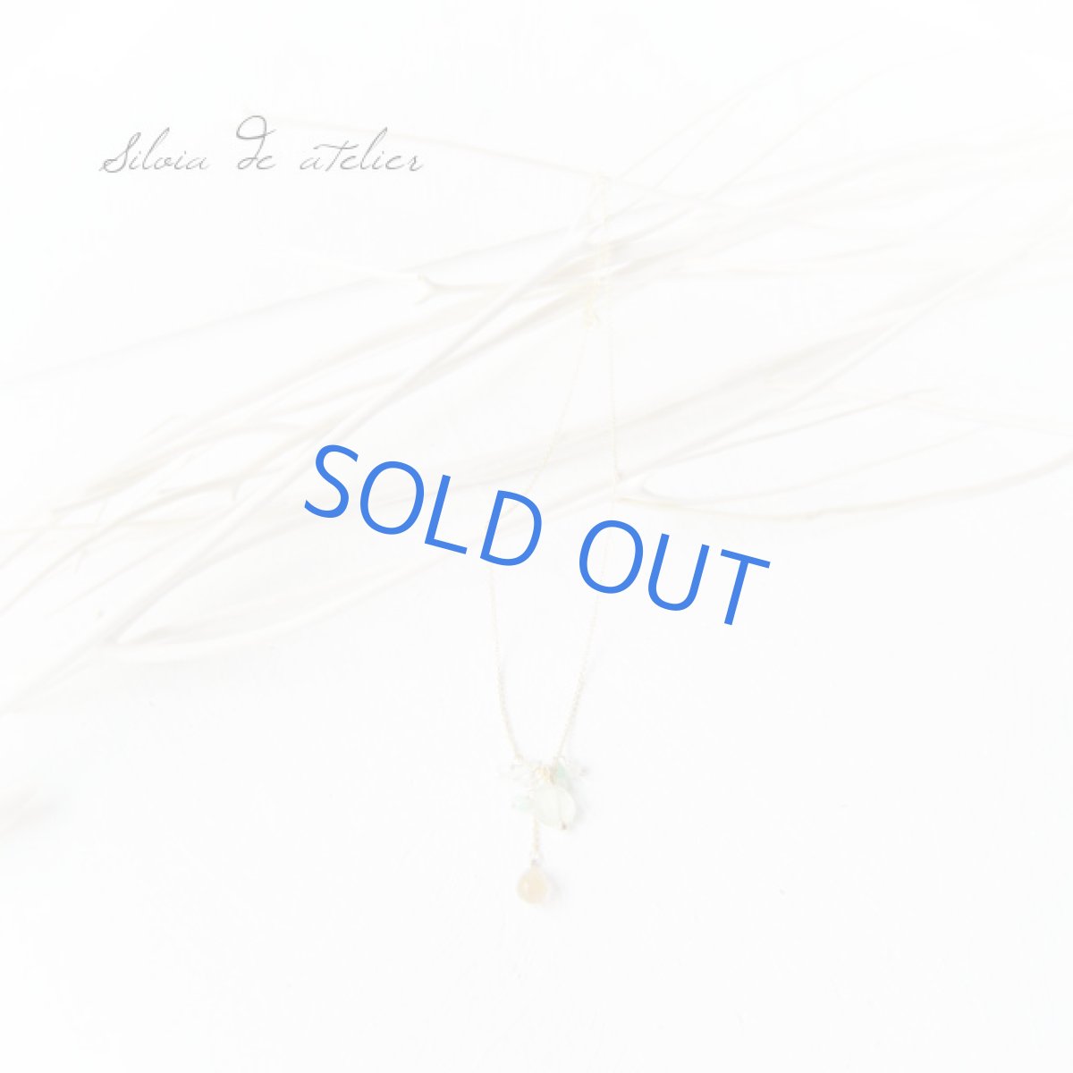 画像4: プレナイトタンブルカット　ゴールデンルチルドロップ　ライン　14kgfネックレス (4)