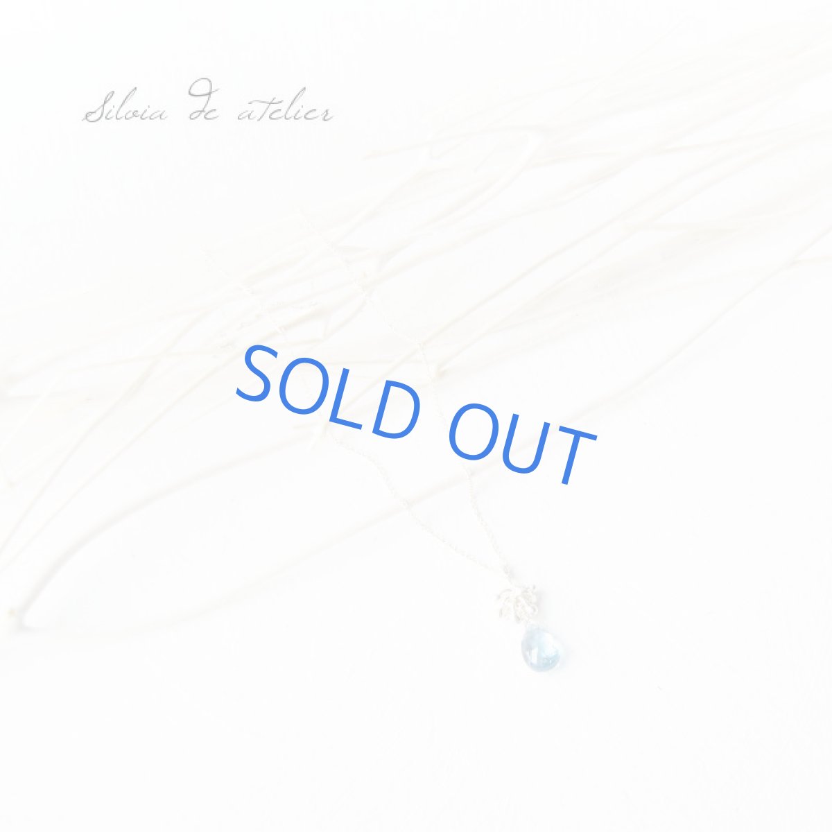 画像2: 大粒ロンドンブルートパーズ ペアシェイプ silver925ネックレス (2)