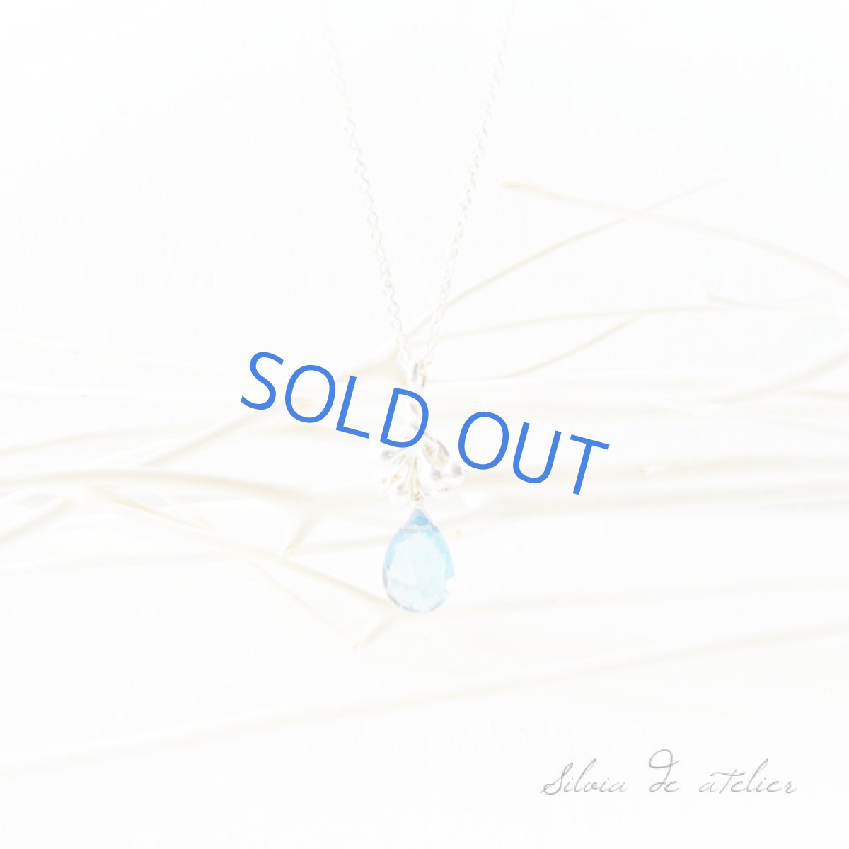 画像5: 大粒ロンドンブルートパーズ ペアシェイプ silver925ネックレス (5)