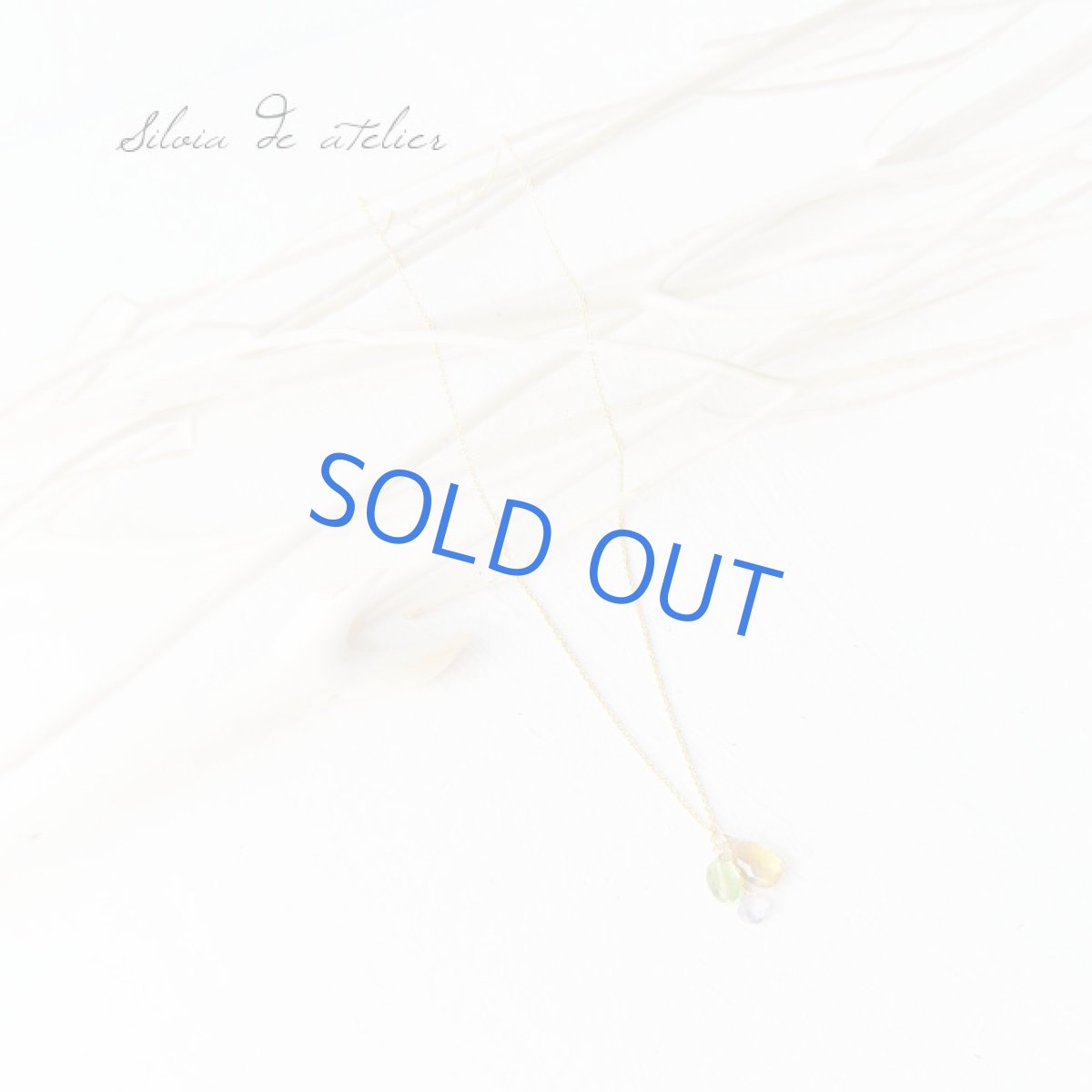 画像3: シトリン・ペリドット・アイオライト　3粒　14kgfネックレス (3)