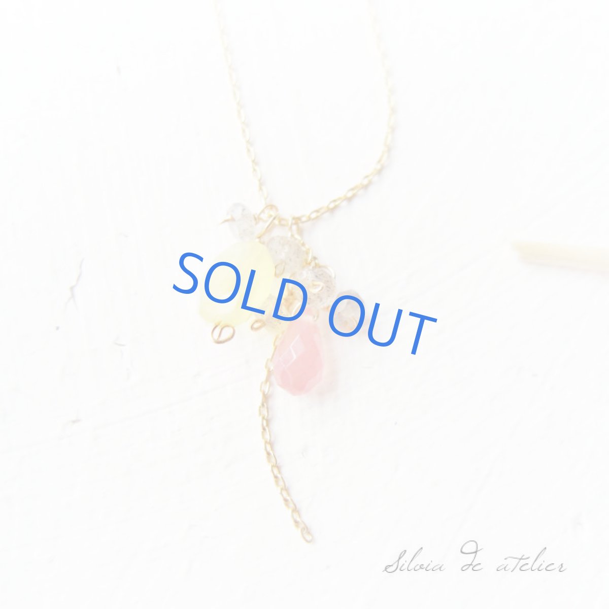 画像2: インカローズ×イエローオパールタンブルカット　14kgfネックレス (2)